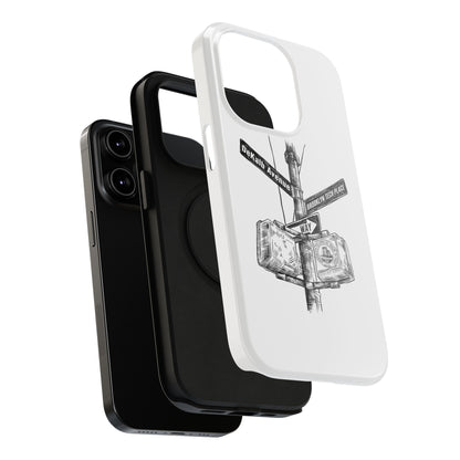 Dekalb Ave & Brooklyn Tech Pl - Impact-Resistant Phone Cases - White