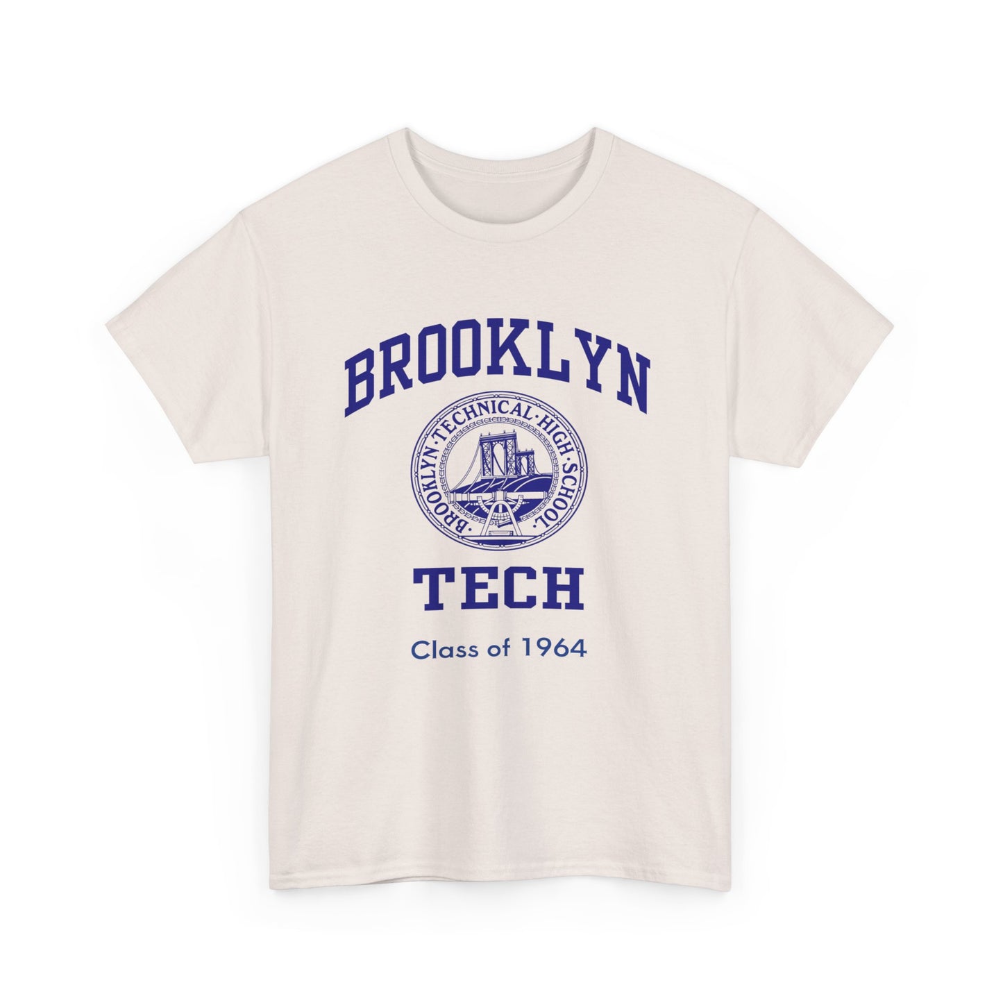 Classic Tech Seal With Brooklyn Tech - Men's Heavy Cotton T-Shirt - Class Of 1964