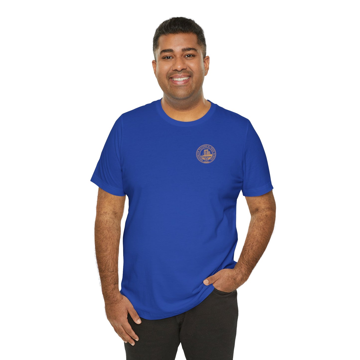 Classic Tech Logo on Left Chest - Men's Jersey Short Sleeve T-Shirt