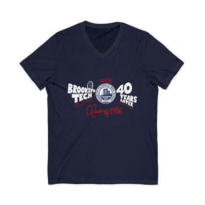 Class of 1986 Commemorative Unisex Jersey Short Sleeve V-Neck T-Shirt
