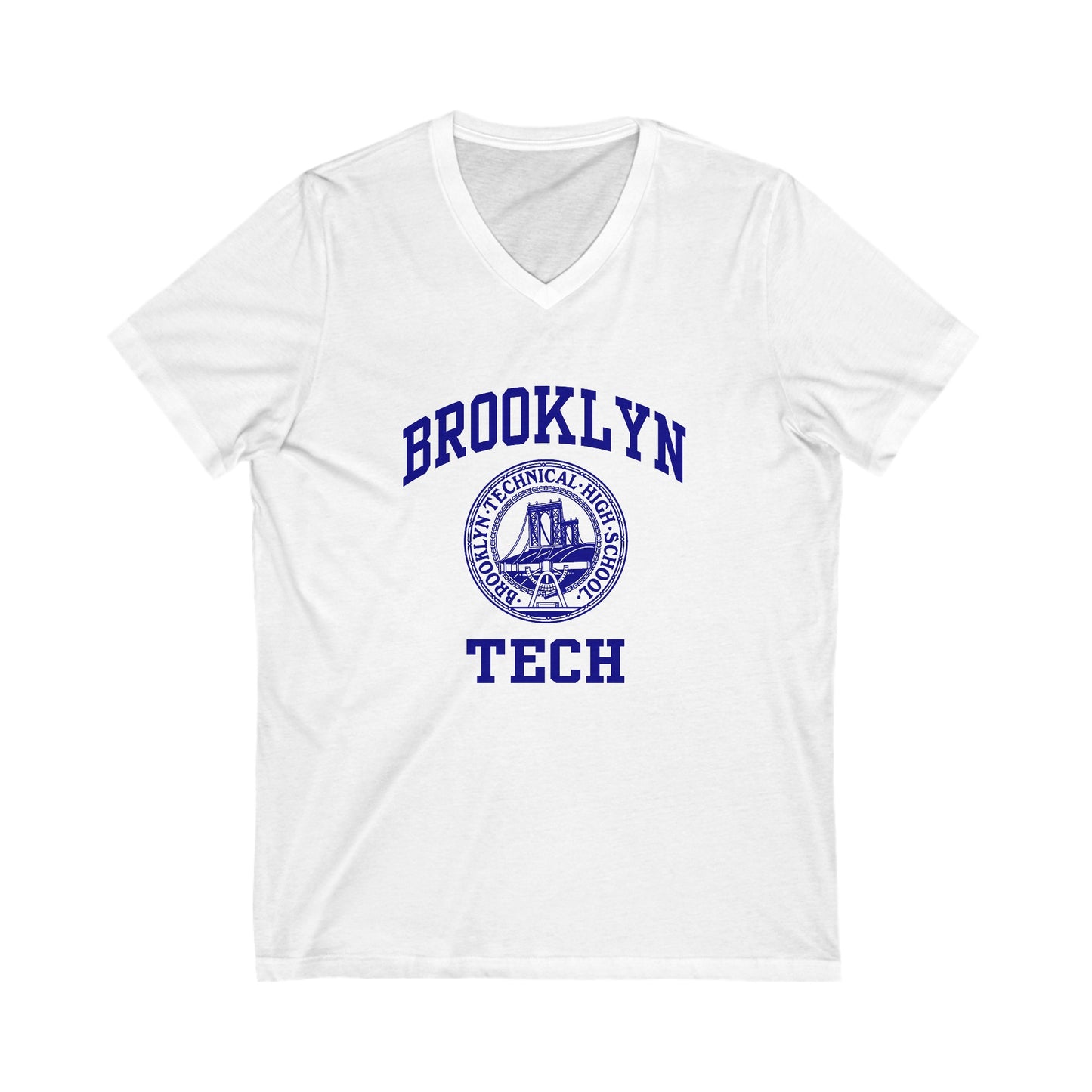Classic Brooklyn Tech Logo - Men's Short Sleeve V-Neck Jersey