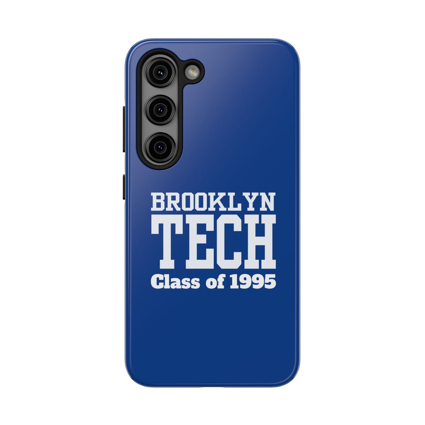 Brooklyn Tech Class of 1995 Tough Phone Case - Blue with white graphics