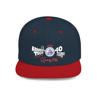 Class of 1986 40th Reunion Flat Bill Snapback Hat - White logo