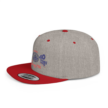 Class of 1986 40th Reunion Flat Bill Snapback - Navy logo