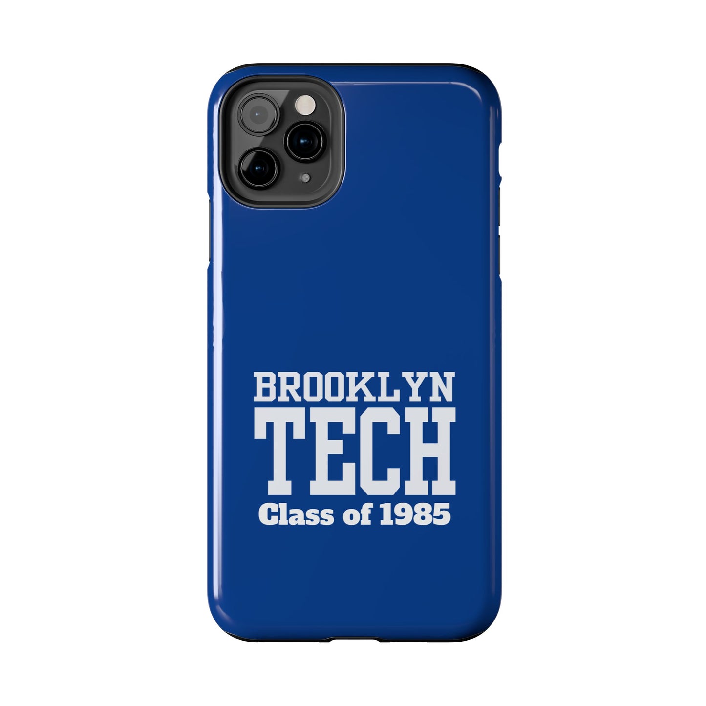 Brooklyn Tech Class Of 1985 Tough Phone Case - Navy-Blue With White Graphics