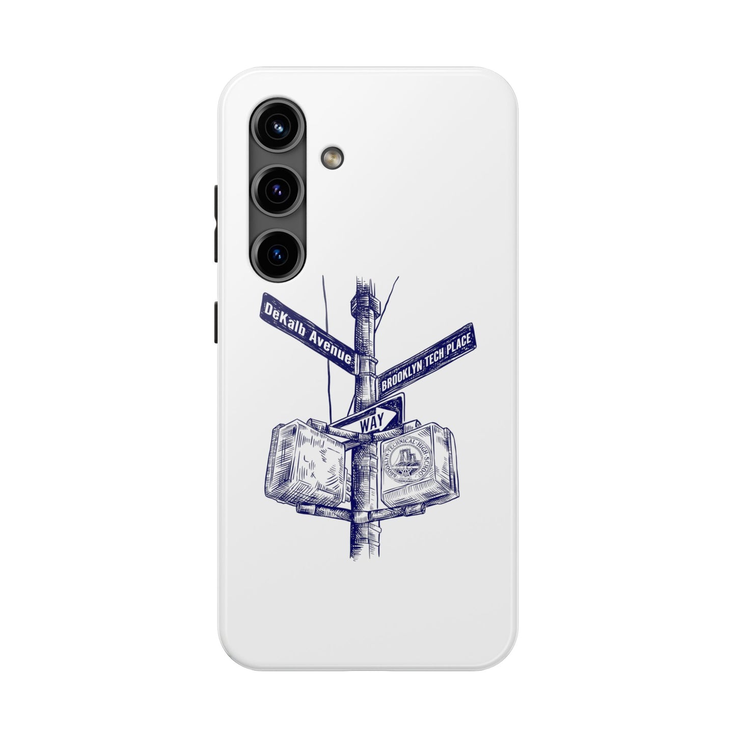 Dekalb Ave & Brooklyn Tech Place - Tough Phone Cases - White