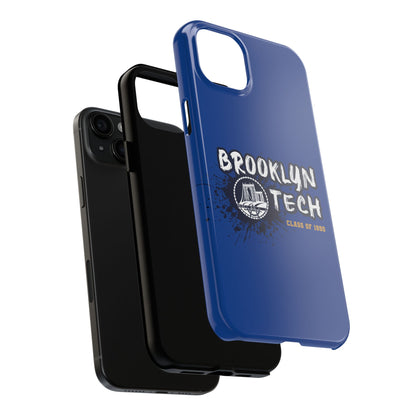 Class Of 1990 Commemorative Tough Phone Cases - Gold Font With Dark Blue Background