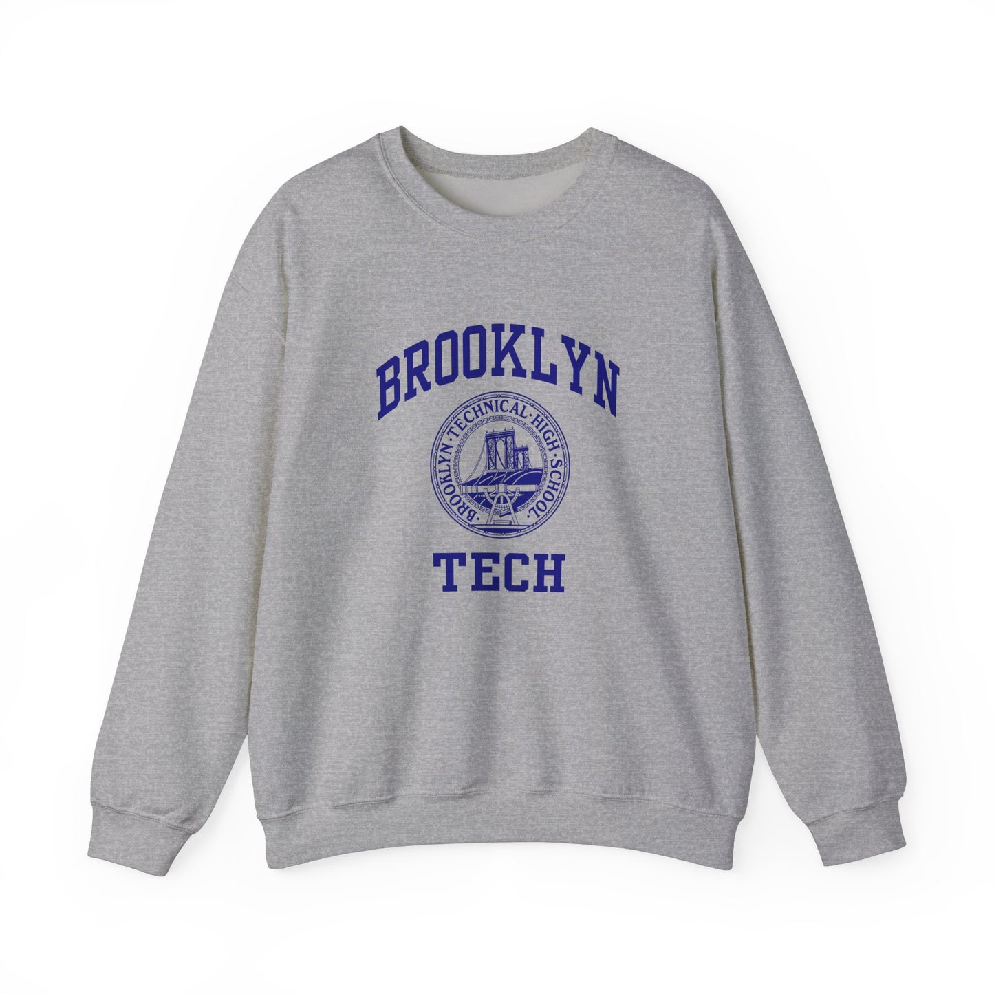 Classic Tech Logo With Brooklyn Tech - Men's Heavy Blend Crewneck Sweatshirt