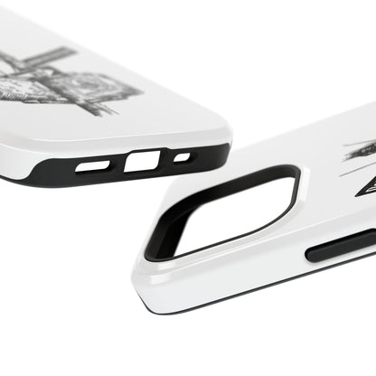 Dekalb Ave & Brooklyn Tech Pl (black graphic) - Impact-Resistant Phone Cases - White