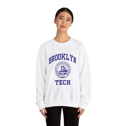 Classic Tech Seal With Brooklyn Tech - Men's Heavy Blend Crewneck Sweatshirt