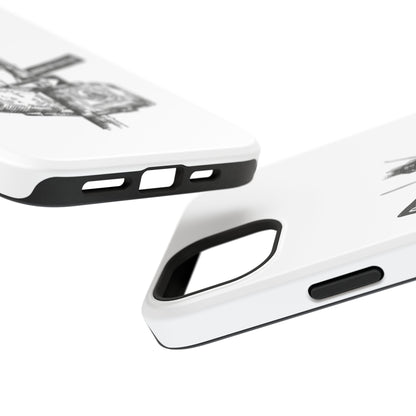 Dekalb Ave & Brooklyn Tech Pl (black graphic) - Impact-Resistant Phone Cases - White