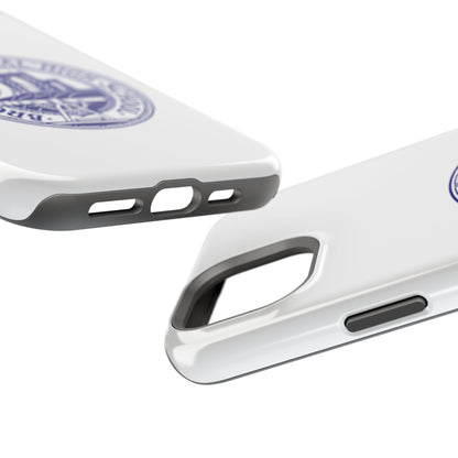 Classic Tech Seal - Impact-Resistant Phone Cases - Iphone Or Samsung - White