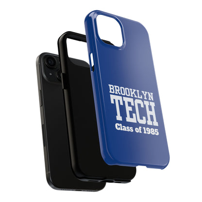 Brooklyn Tech Class of 1985 Tough Phone Case - Navy-Blue with white graphics