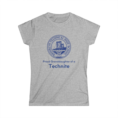 Family - Proud Granddaughter Of A Technite - Ladies Softstyle T-Shirt