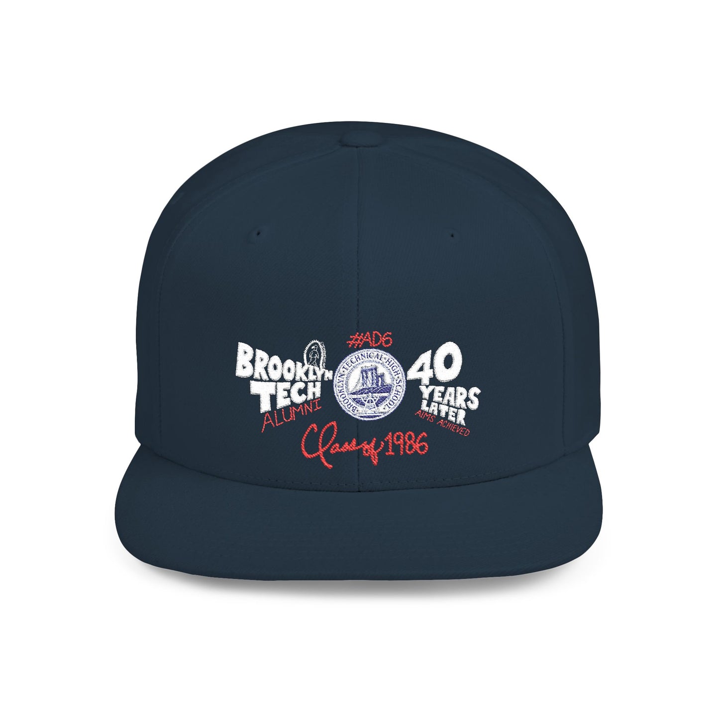 Class of 1986 40th Reunion Flat Bill Snapback Hat - White logo