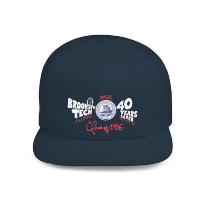 Class of 1986 40th Reunion Flat Bill Snapback Hat - White logo