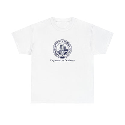 Classic Tech Logo - Engineered for Excellence - Men's Heavy Cotton T-Shirt