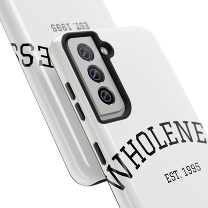 Wholeness Est. 1995 Tough Phone Case — Minimal Arch Text Protective Cover