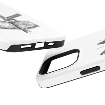 Dekalb Ave & Brooklyn Tech Pl (black graphic) - Impact-Resistant Phone Cases - White