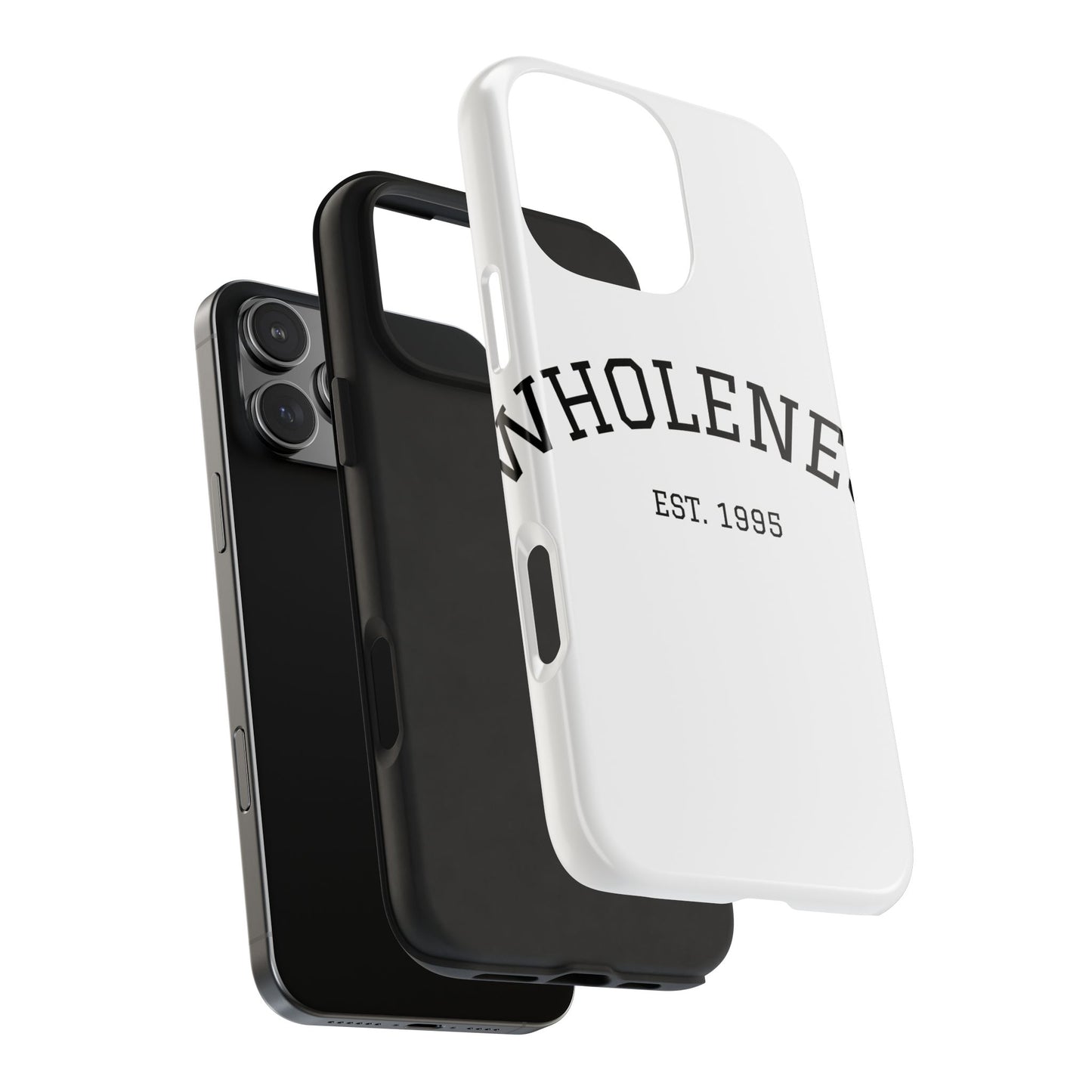 Wholeness Est. 1995 Tough Phone Case — Minimal Arch Text Protective Cover