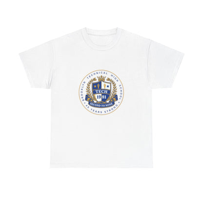 Tech 1981 45 Years Strong - Men's Heavy Cotton T-Shirt - Royal Blue Logo