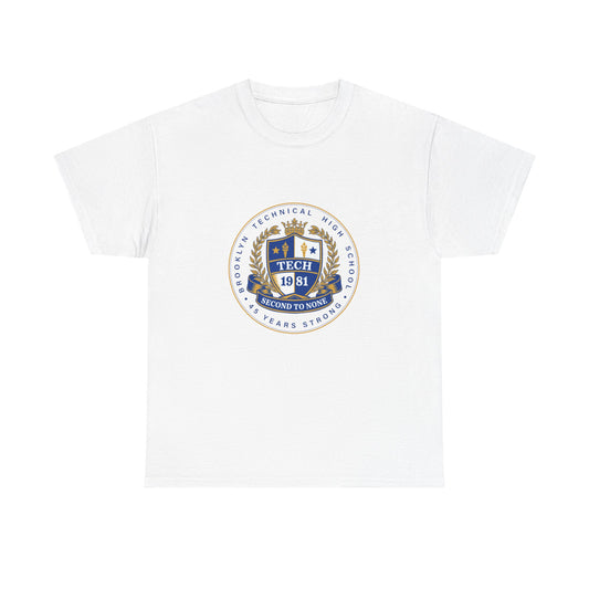 Tech 1981 45 Years Strong - Men's Heavy Cotton T-Shirt - Royal Blue Logo