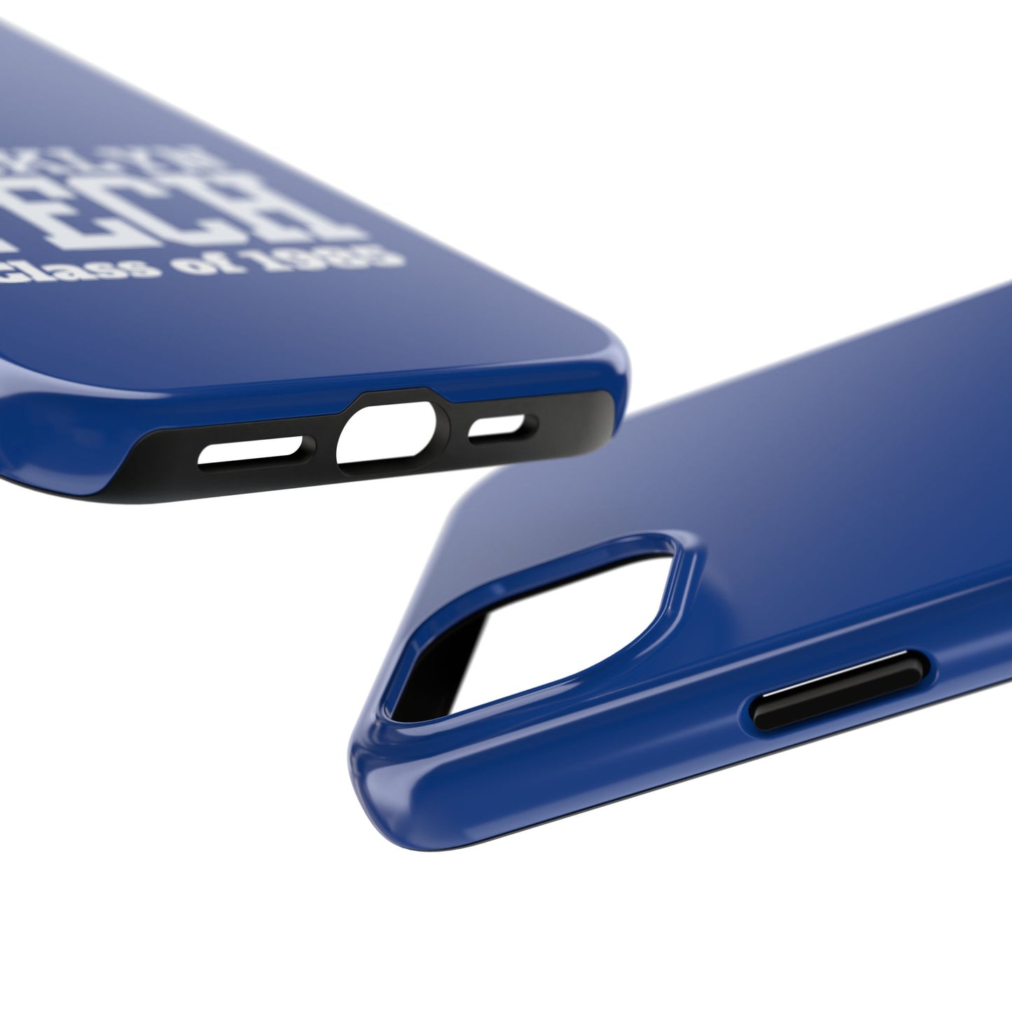 Brooklyn Tech Class Of 1985 Tough Phone Case - Navy-Blue With White Graphics