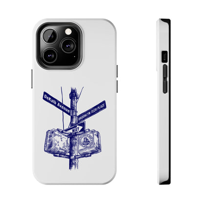 Dekalb Ave & Brooklyn Tech Place - Tough Phone Cases - White