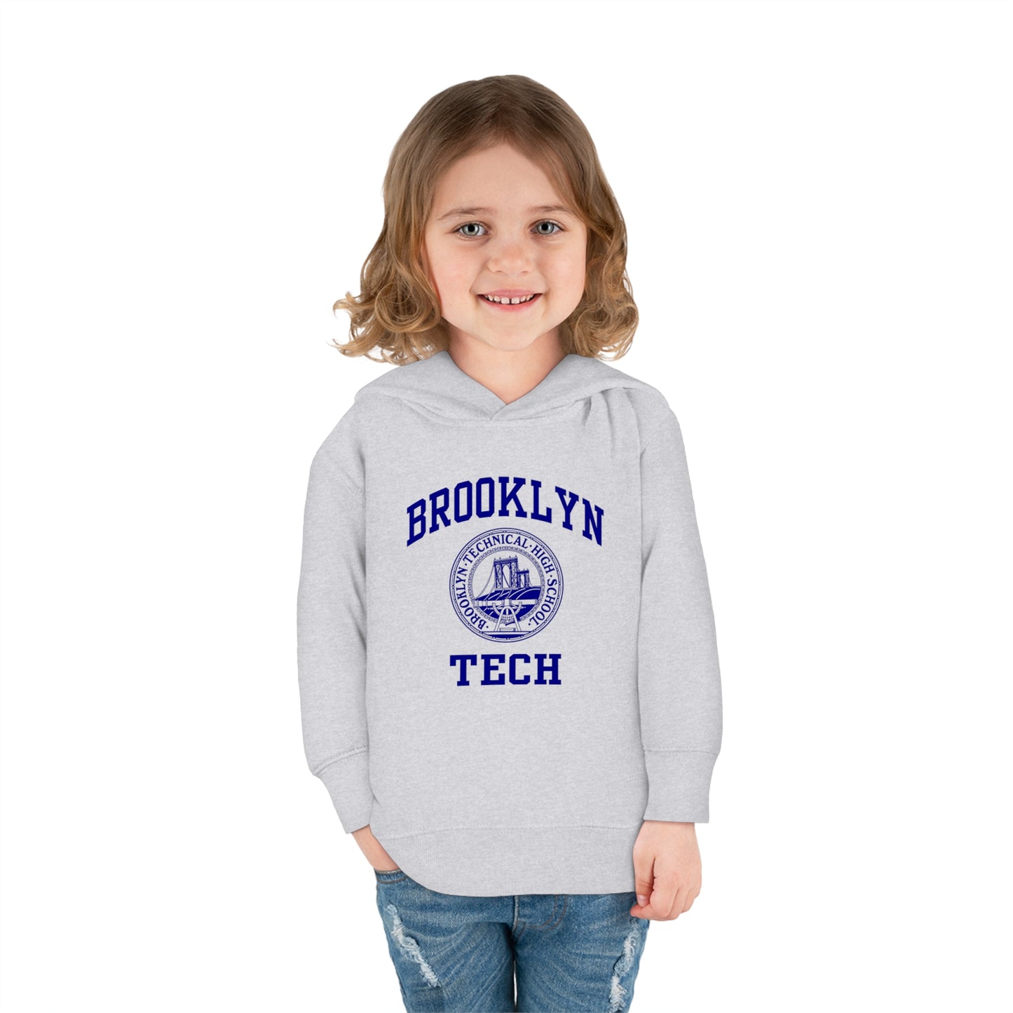 Family - Classic Brooklyn Tech Logo - Toddler Pullover Fleece Hoodie