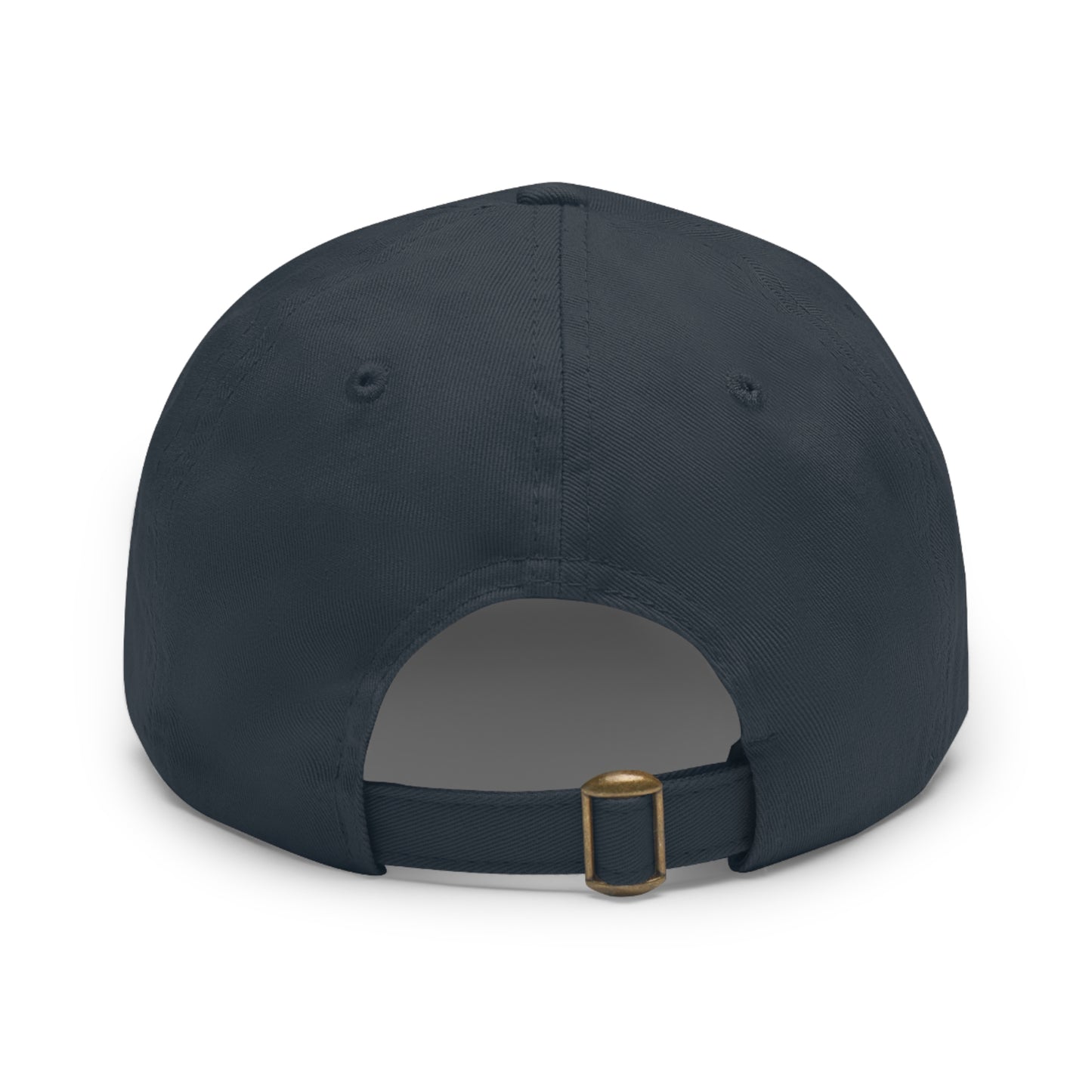 Stacked Tech Logo - Hat With Circular Leather Patch - Navy