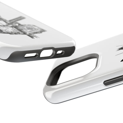Dekalb Ave & Brooklyn Tech Pl (black graphic) - Impact-Resistant Phone Cases - White