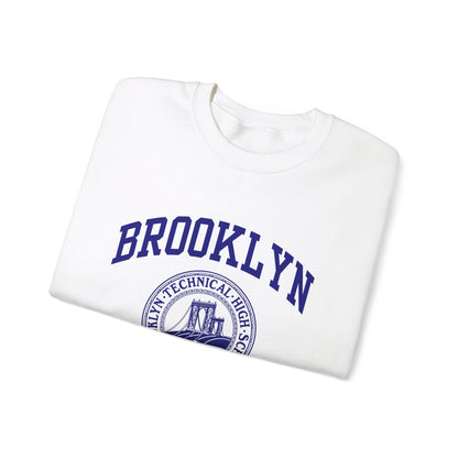 Classic Tech Seal With Brooklyn Tech - Men's Heavy Blend Crewneck Sweatshirt