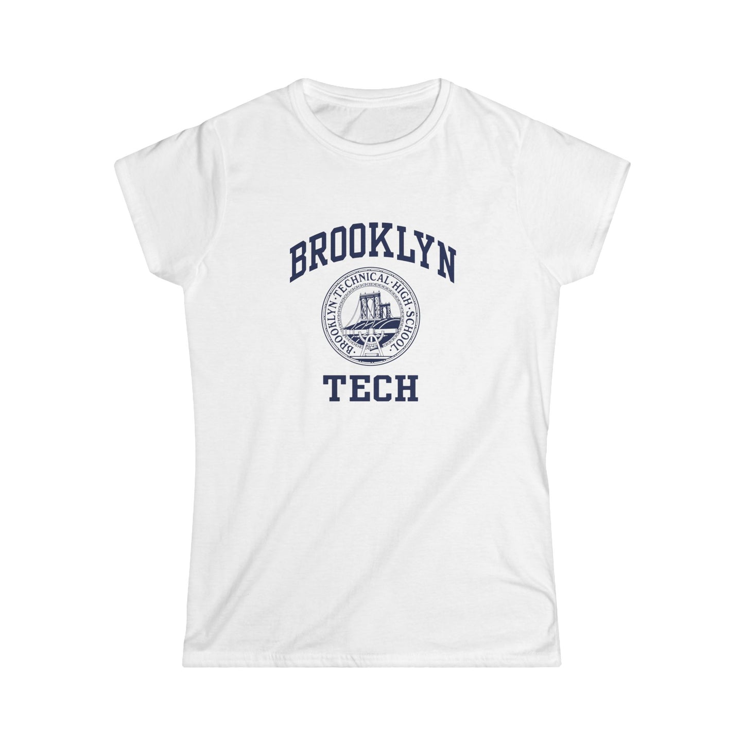 Classic Logo with Brooklyn Tech - Ladies Softstyle T-Shirt