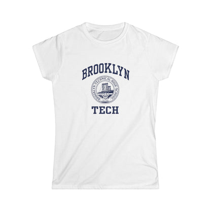 Classic Logo with Brooklyn Tech - Ladies Softstyle T-Shirt