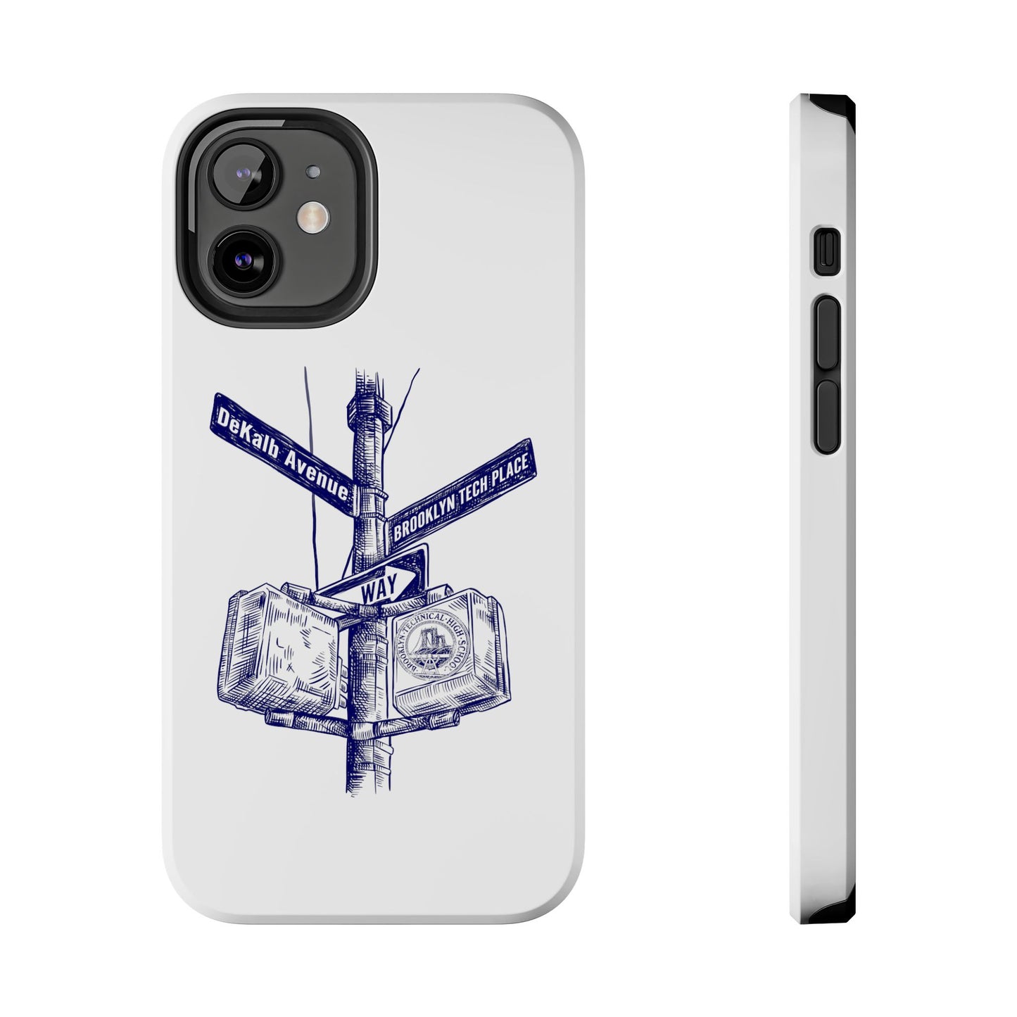 Dekalb Ave & Brooklyn Tech Place - Tough Phone Cases - White