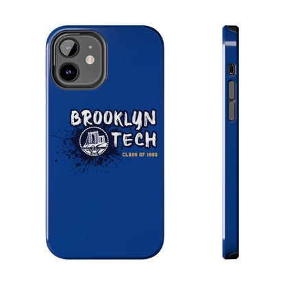 Class Of 1990 Commemorative Tough Phone Cases - Gold Font With Dark Blue Background