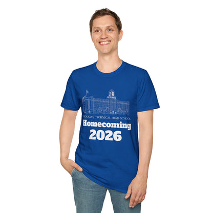 Homecoming 2026 T-Shirt — School Building Illustration