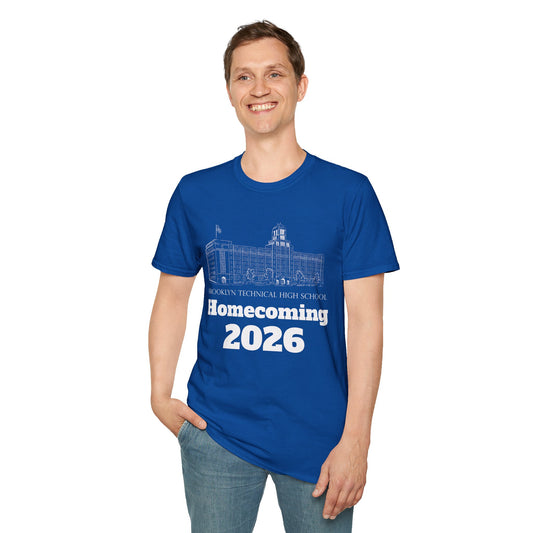 Homecoming 2026 T-Shirt — School Building Illustration