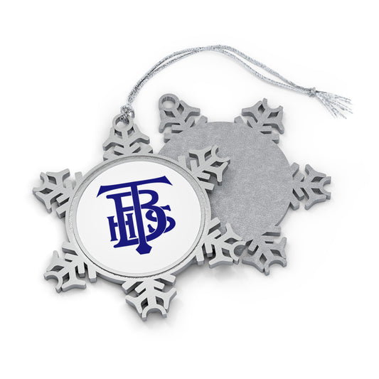 Stacked Tech Logo - Pewter Snowflake Ornament