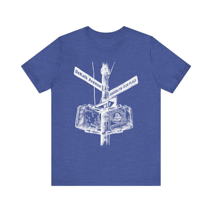 Boutique - DeKalb Avenue & Brooklyn Tech Place - white graphic - Men's  Jersey Short Sleeve T-Shirt
