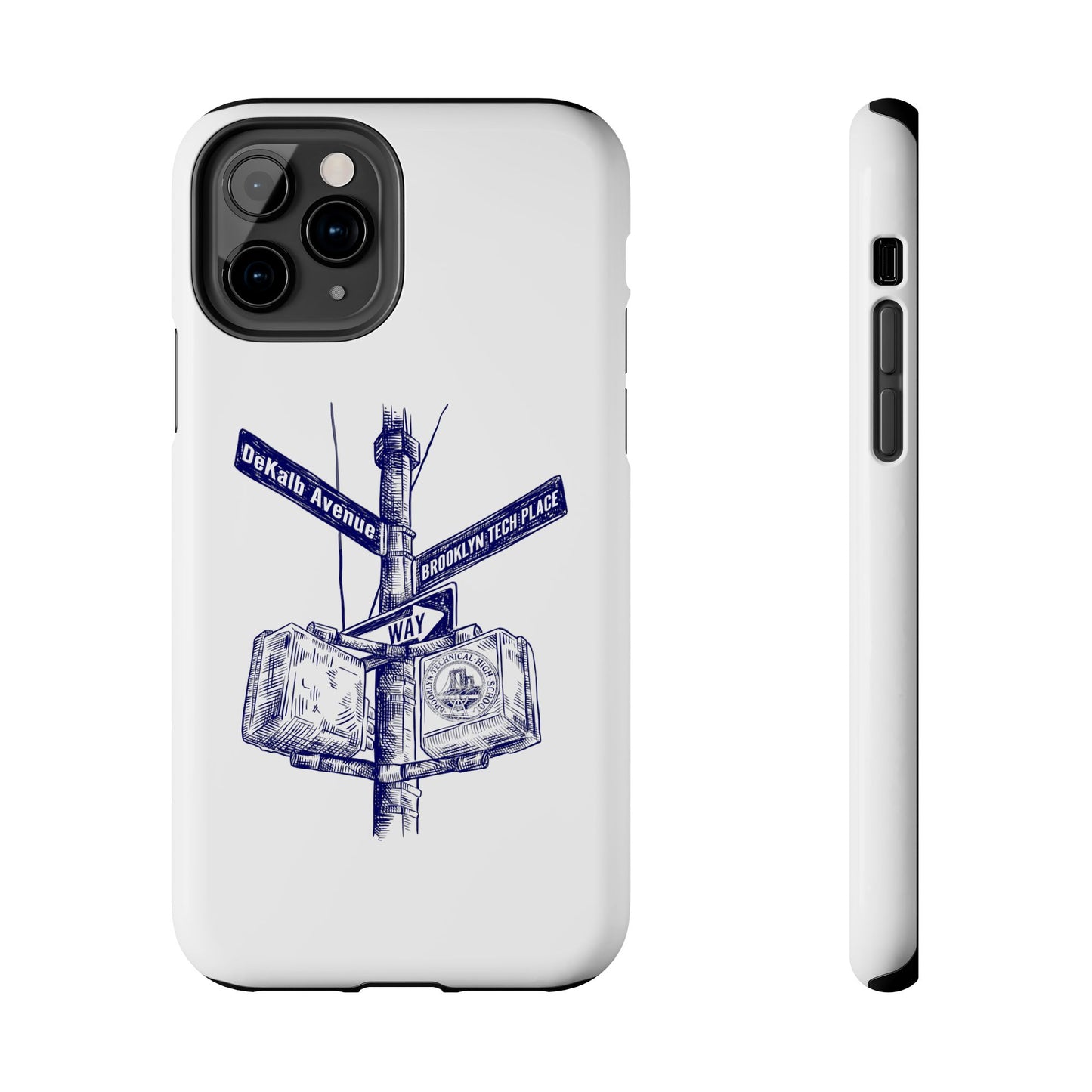 Dekalb Ave & Brooklyn Tech Place - Tough Phone Cases - White