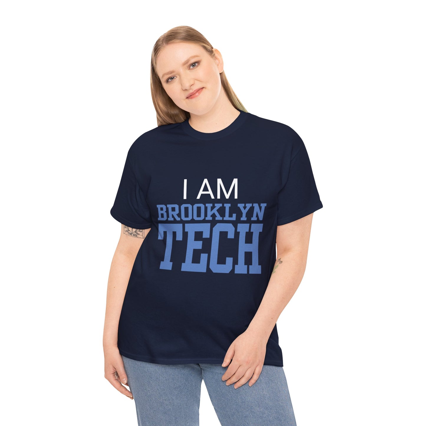 I Am Brooklyn Tech - Classic Font - Men's Heavy Cotton T-Shirt