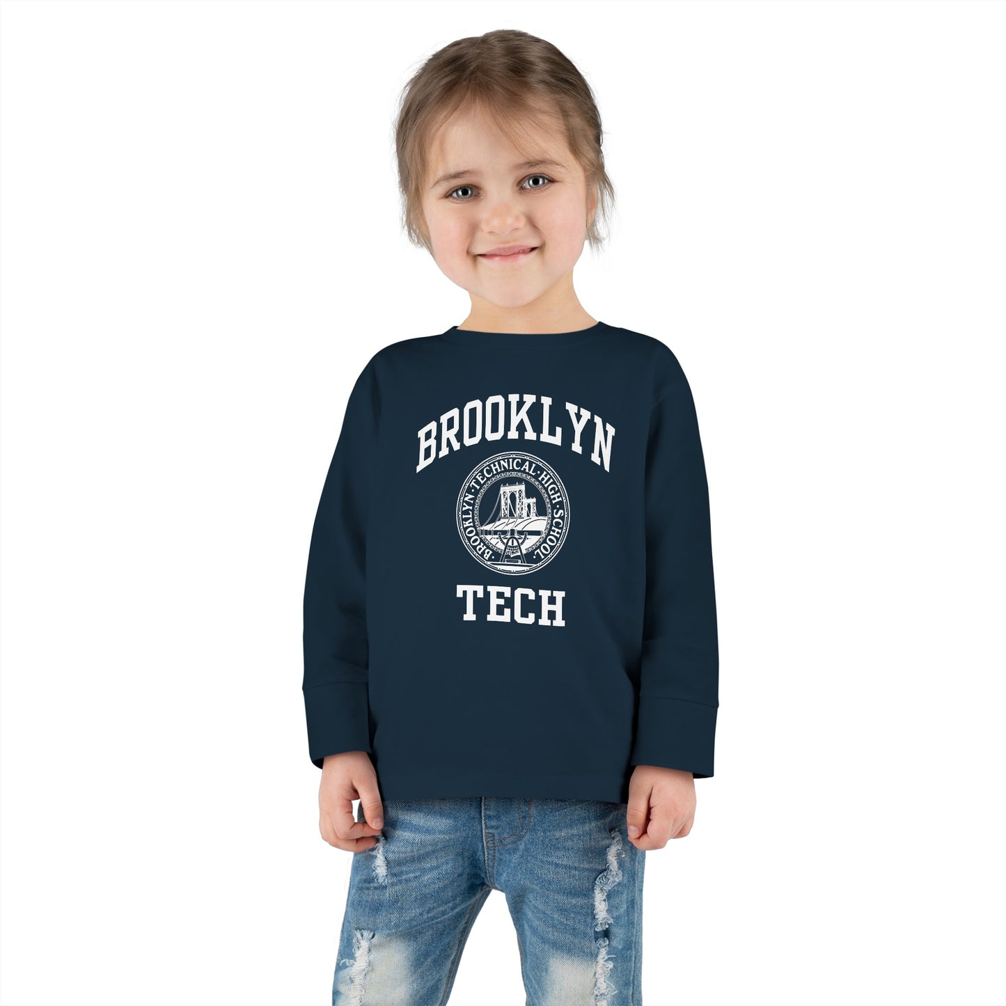 Family - Classic Brooklyn Tech Logo - Toddler Long Sleeve T-Shirt