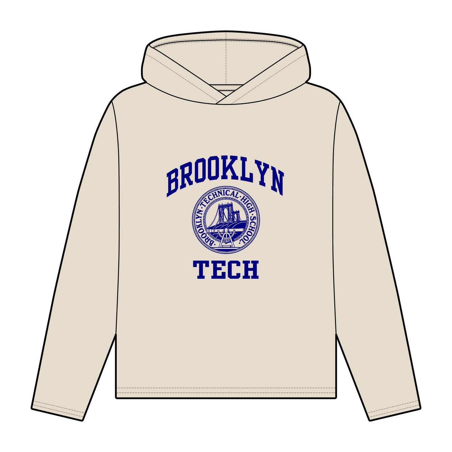 Brooklyn Tech Classic Logo - Ladies Organic Relaxed Fit Hoodie