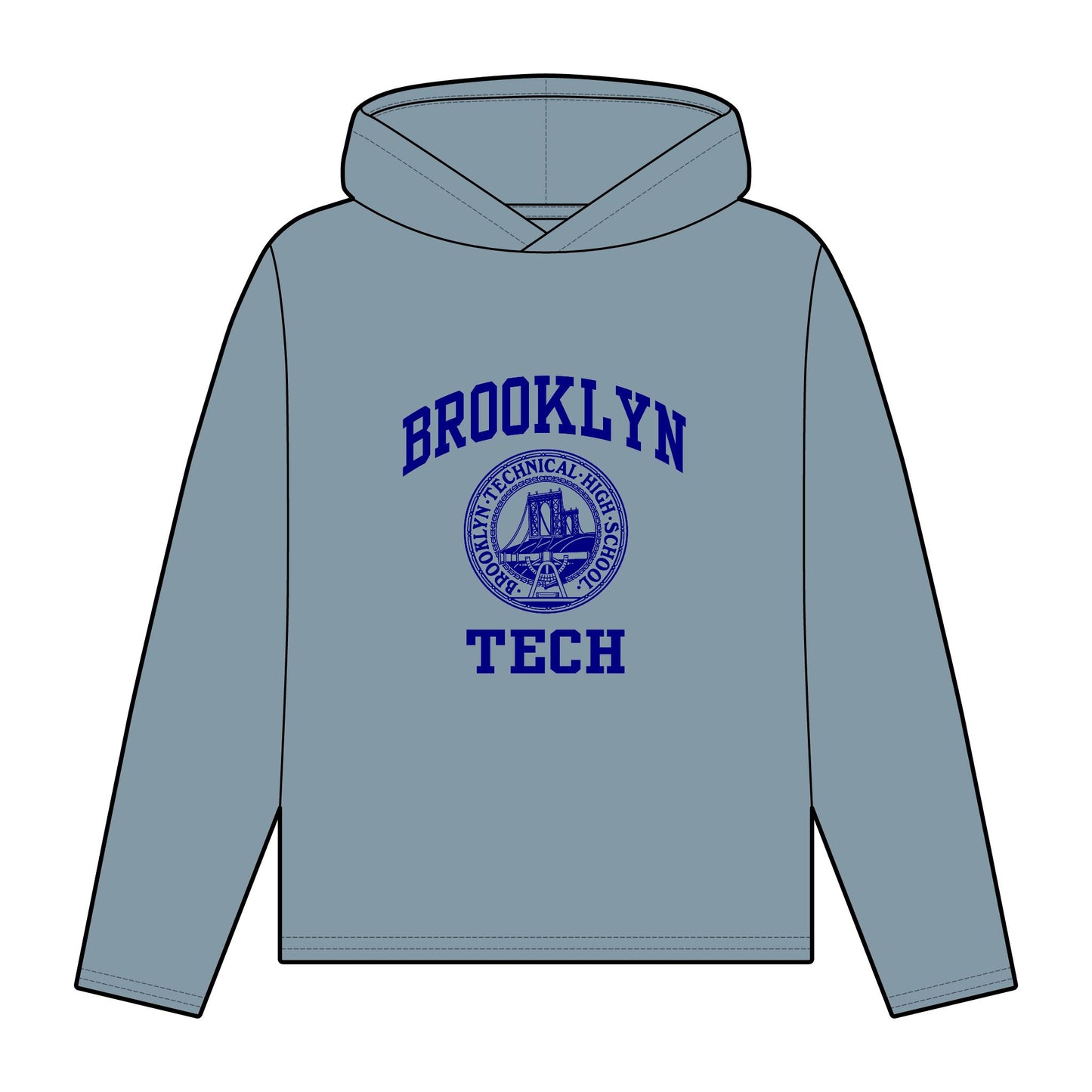 Brooklyn Tech Classic Logo - Ladies Organic Relaxed Fit Hoodie