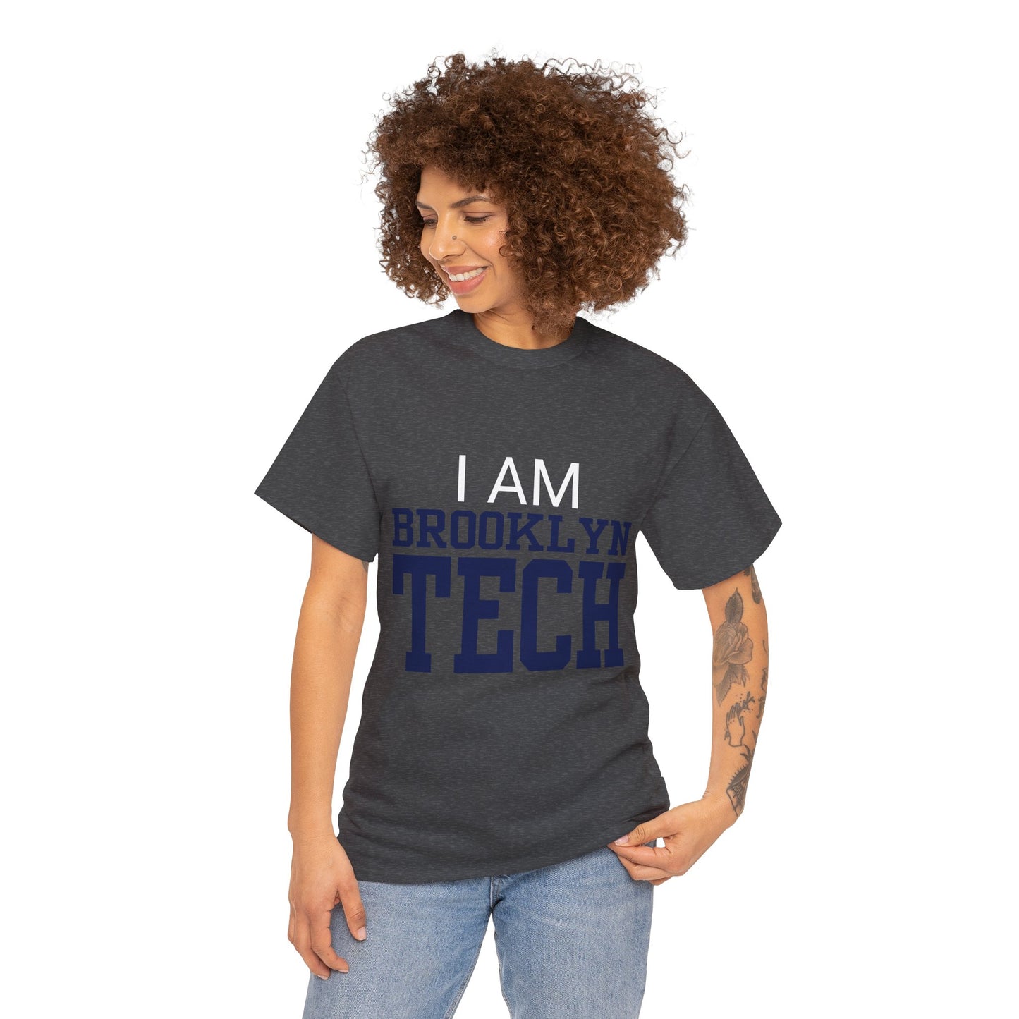 I Am Brooklyn Tech - Classic Font - Men's Heavy Cotton T-Shirt