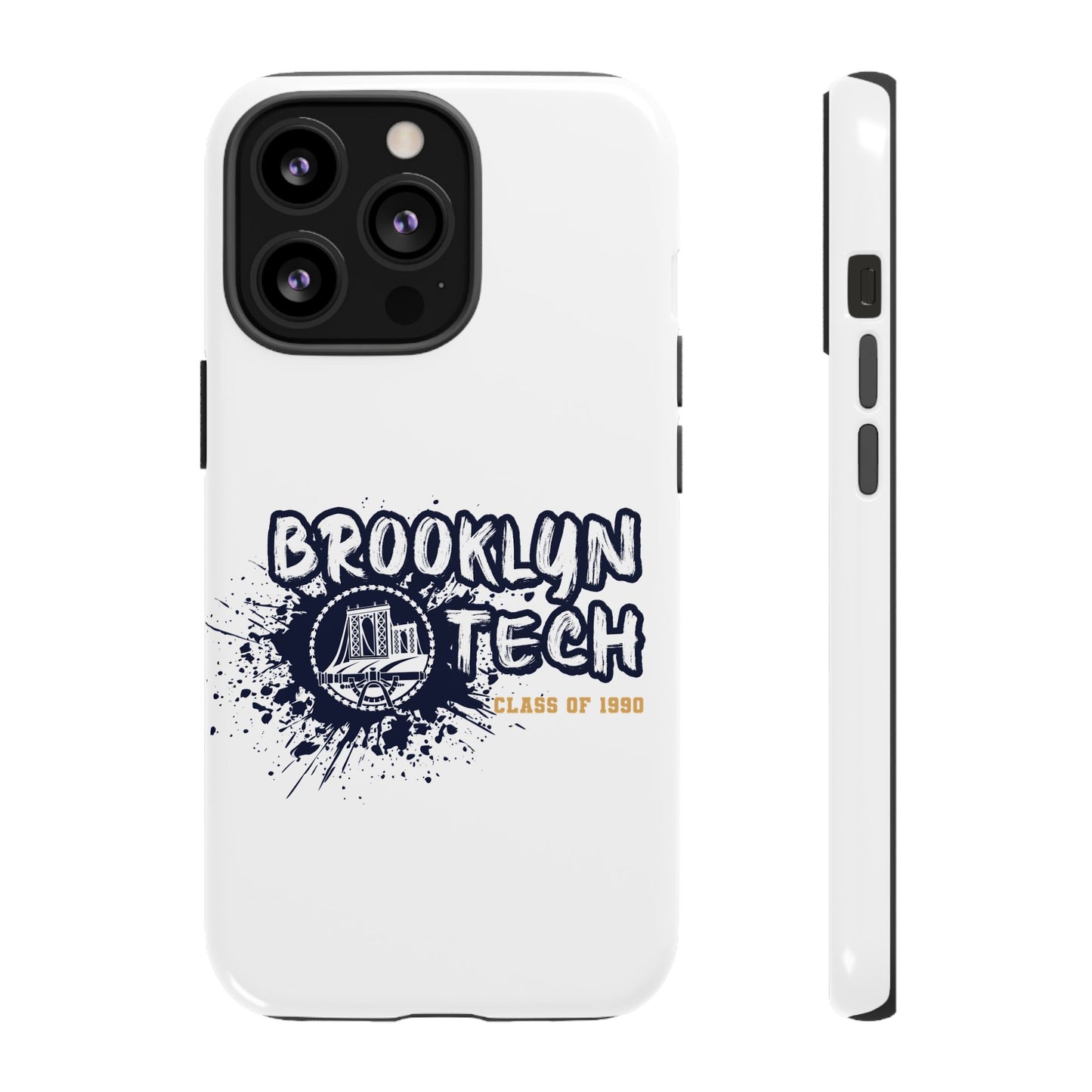 Class Of 1990 Commemorative Tough Cases - Apple & Samsung Only - Gold Font On White Background