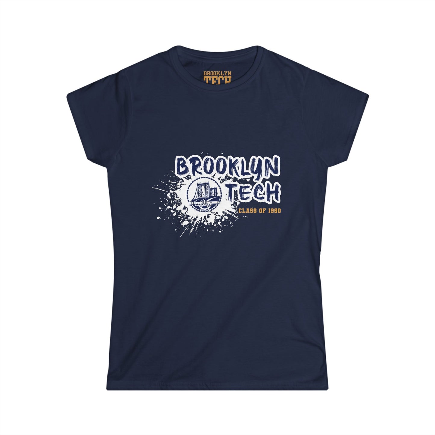 Class Of 1990 Commemorative Women's Softstyle T-Shirt - Gold Font