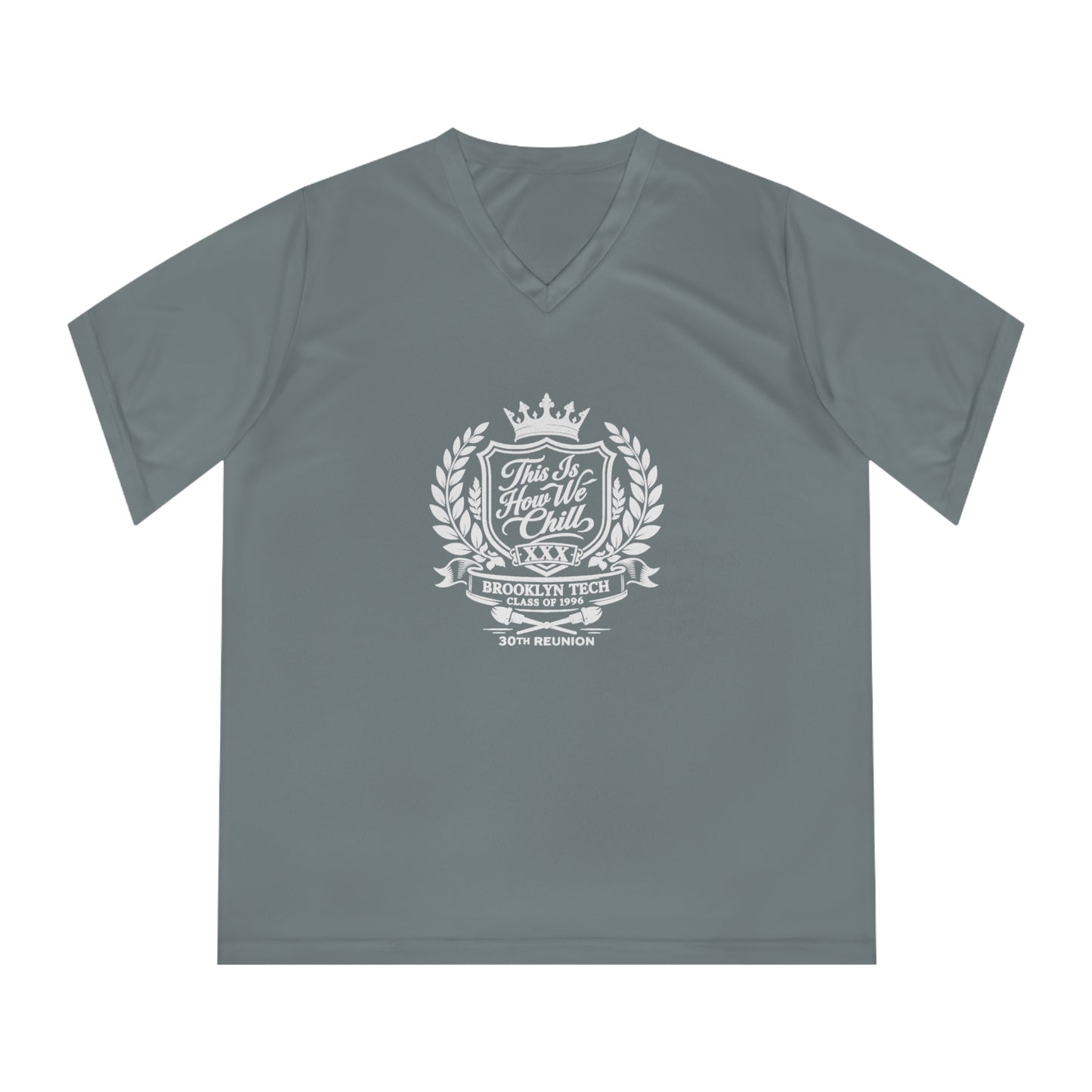 Class of 1996 - Ladies V-Neck Athletic Moisture-Wicking T-Shirt