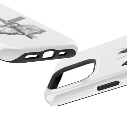 Dekalb Ave & Brooklyn Tech Pl (black graphic) - Impact-Resistant Phone Cases - White